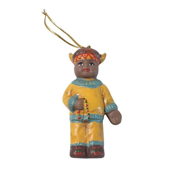 Vintage Ornament Southwestern Native American Hand Painted Plaster Tree (F) - Picture 4 of 4